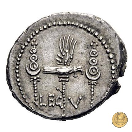 544/18 - denario LEG. V (legionis quintae) 32-31 BC (Itinerante con M. Antonius)