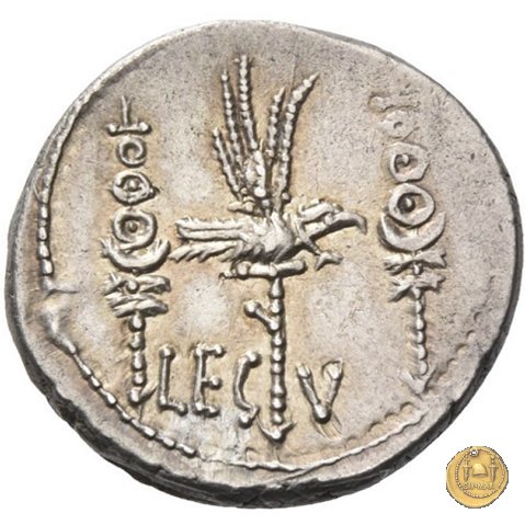 544/18 - denario LEG. V (legionis quintae) 32-31 BC (Itinerante con M. Antonius)