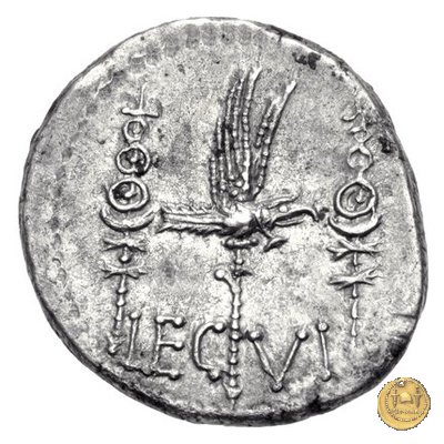 544/19 - denario LEG. VI (legionis sextae) 32-31 BC (Itinerante con M. Antonius)