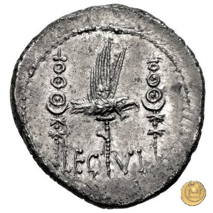 544/19 - denario LEG. VI (legionis sextae) 32-31 BC (Itinerante con M. Antonius)