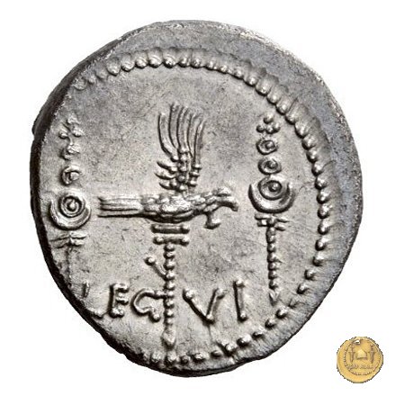 544/19 - denario LEG. VI (legionis sextae) 32-31 BC (Itinerante con M. Antonius)