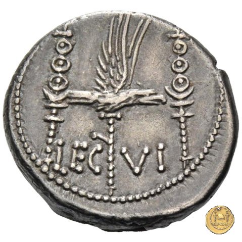 544/19 - denario LEG. VI (legionis sextae) 32-31 a.C. (Itinerante con M. Antonius)