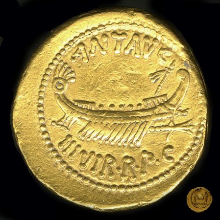 544/1 - aureo CHORTIVM PRAETORIARVM 32-31 BC (Itinerante con M. Antonius)
