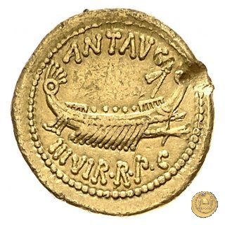 544/1 - aureo CHORTIVM PRAETORIARVM 32-31 BC (Itinerante con M. Antonius)