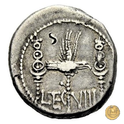 544/21 - denario LEG. VIII (legionis octavae) 32-31 BC (Itinerante con M. Antonius)