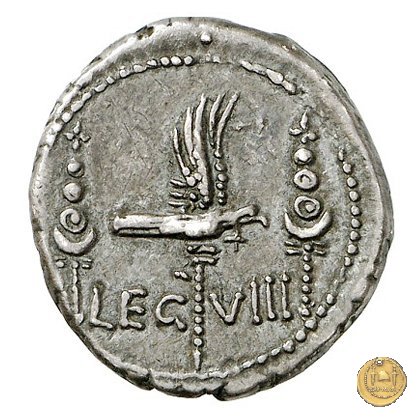 544/21 - denario LEG. VIII (legionis octavae) 32-31 BC (Itinerante con M. Antonius)