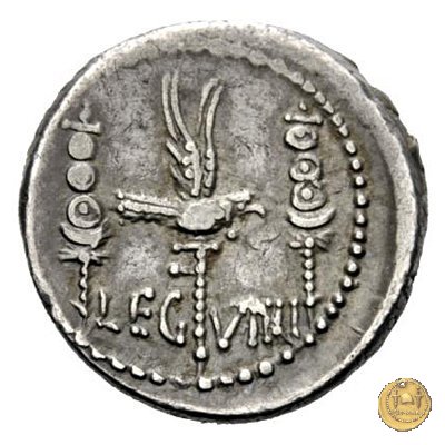 544/22 - denario LEG. VIIII (legionis nonae) 32-31 BC (Itinerante con M. Antonius)