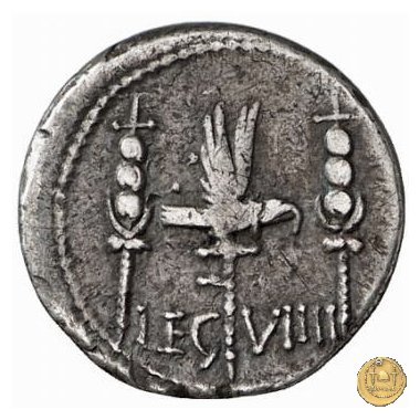 544/22 - denario LEG. VIIII (legionis nonae) 32-31 BC (Itinerante con M. Antonius)