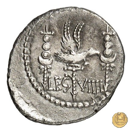 544/22 - denario LEG. VIIII (legionis nonae) 32-31 BC (Itinerante con M. Antonius)