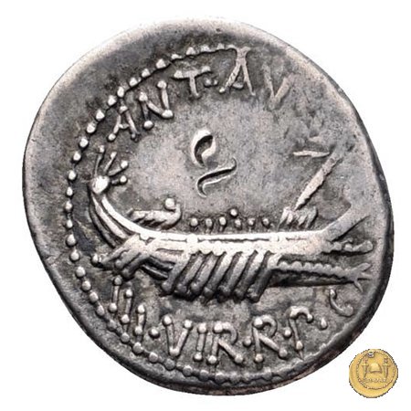 544/22 - denario LEG. VIIII (legionis nonae) 32-31 BC (Itinerante con M. Antonius)