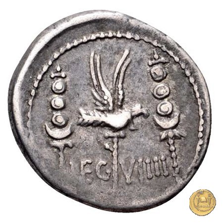 544/22 - denario LEG. VIIII (legionis nonae) 32-31 BC (Itinerante con M. Antonius)