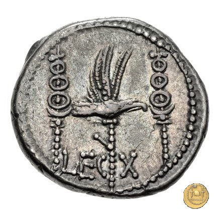 544/24 - denario LEG. X (legionis decimae) 32-31 BC (Itinerante con M. Antonius)