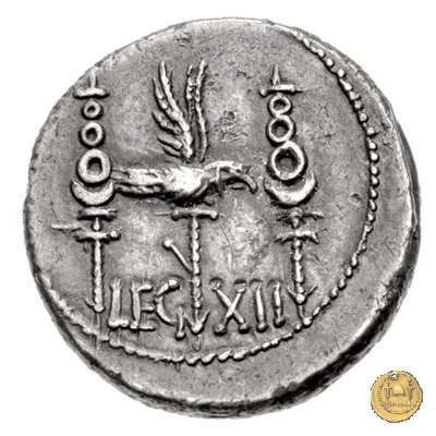 544/26 - denario LEG. XII (legionis duodecimae) 32-31 BC (Itinerante con M. Antonius)