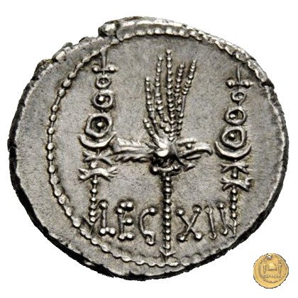 544/26 - denario LEG. XII (legionis duodecimae) 32-31 BC (Itinerante con M. Antonius)