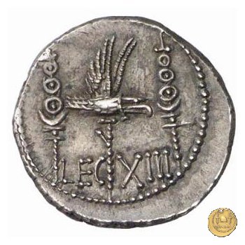 544/27 - denario LEG. XIII (legionis tredecimae) 32-31 BC (Itinerante con M. Antonius)