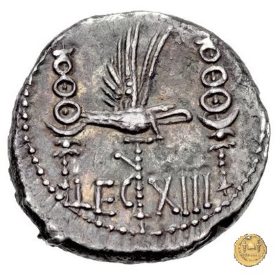 544/27 - denario LEG. XIII (legionis tredecimae) 32-31 BC (Itinerante con M. Antonius)