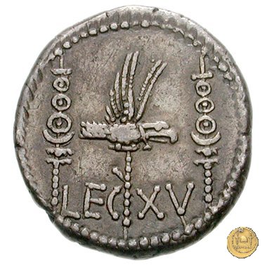 544/30 - denario LEG. XV (legionis quintae decimae) 32-31 BC (Itinerante con M. Antonius)