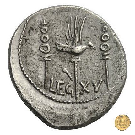 544/30 - denario LEG. XV (legionis quintae decimae) 32-31 BC (Itinerante con M. Antonius)