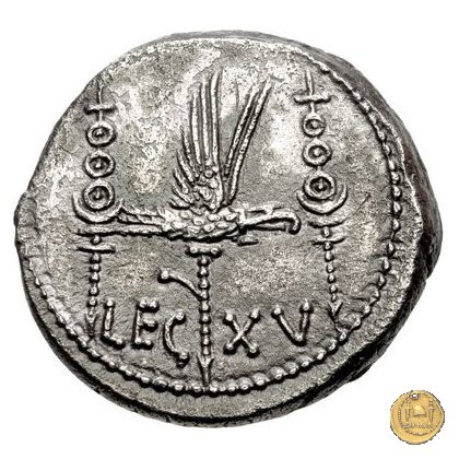 544/30 - denario LEG. XV (legionis quintae decimae) 32-31 BC (Itinerante con M. Antonius)