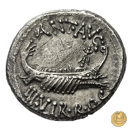 544/33 - denario LEG. XVIII (legionis octavae decimae) 32-31 BC (Itinerante con M. Antonius)