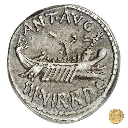 544/33 - denario LEG. XVIII (legionis octavae decimae) 32-31 BC (Itinerante con M. Antonius)