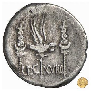 544/34 - denario LEG. XVIIII (legionis nonae decimae) 32-31 BC (Itinerante con M. Antonius)