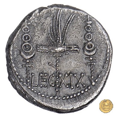 544/35 - denario LEG. XIX (legionis nonae decimae) 32-31 BC (Itinerante con M. Antonius)