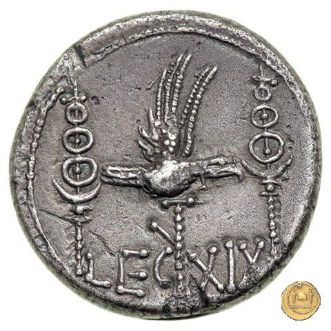 544/35 - denario LEG. XIX (legionis nonae decimae) 32-31 BC (Itinerante con M. Antonius)