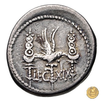 544/35 - denario LEG. XIX (legionis nonae decimae) 32-31 BC (Itinerante con M. Antonius)