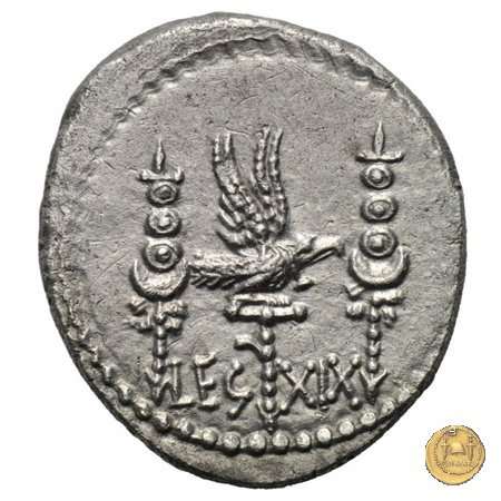 544/35 - denario LEG. XIX (legionis nonae decimae) 32-31 BC (Itinerante con M. Antonius)