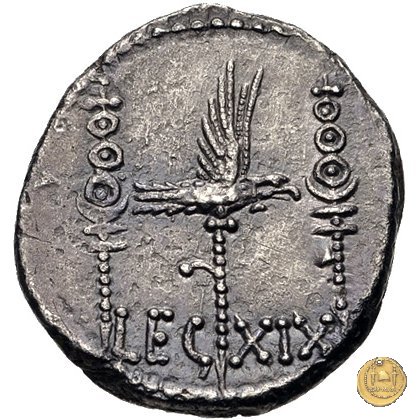 544/35 - denario LEG. XIX (legionis nonae decimae) 32-31 BC (Itinerante con M. Antonius)