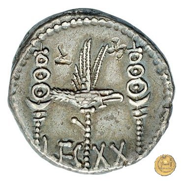 544/36 - denario LEG. XX (legionis vigesimae) 32-31 BC (Itinerante con M. Antonius)