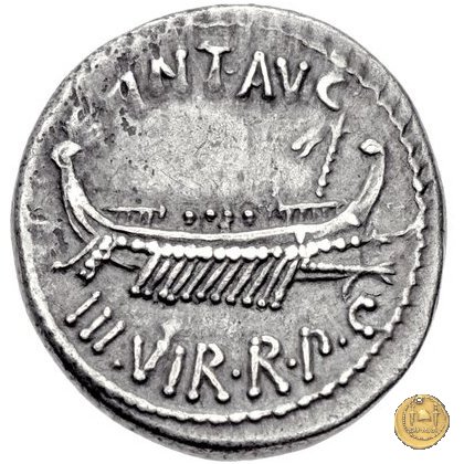 544/36 - denario LEG. XX (legionis vigesimae) 32-31 a.C. (Itinerante con M. Antonius)