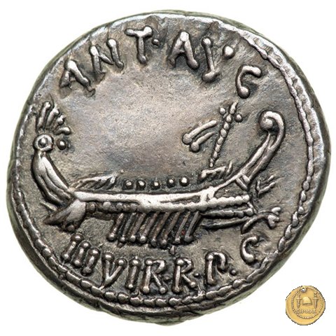 544/36 - denario LEG. XX (legionis vigesimae) 32-31 BC (Itinerante con M. Antonius)