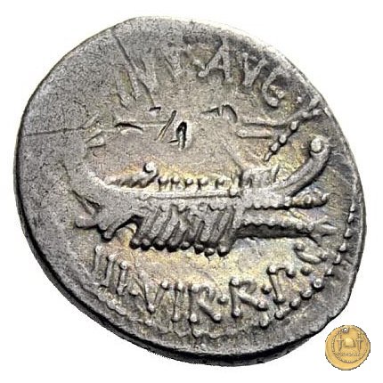 544/36 - denario LEG. XX (legionis vigesimae) 32-31 BC (Itinerante con M. Antonius)