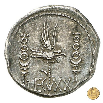 544/36 - denario LEG. XX (legionis vigesimae) 32-31 BC (Itinerante con M. Antonius)