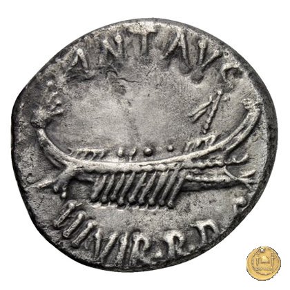 544/36 - denario LEG. XX (legionis vigesimae) 32-31 BC (Itinerante con M. Antonius)