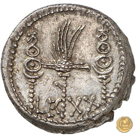 544/36 - denario LEG. XX (legionis vigesimae) 32-31 BC (Itinerante con M. Antonius)