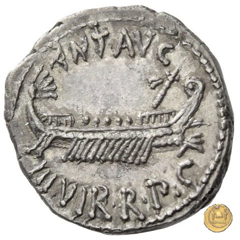 544/36 - denario LEG. XX (legionis vigesimae) 32-31 BC (Itinerante con M. Antonius)