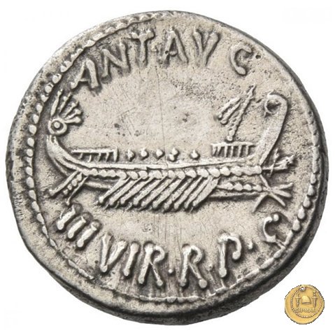 544/37 - denario LEG. XXI (legionis vigesimae primae) 32-31 a.C. (Itinerante con M. Antonius)