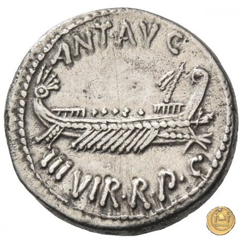 544/37 - denario LEG. XXI (legionis vigesimae primae) 32-31 BC (Itinerante con M. Antonius)