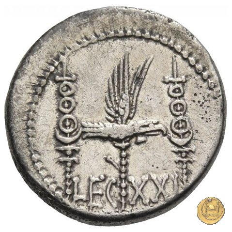 544/37 - denario LEG. XXI (legionis vigesimae primae) 32-31 BC (Itinerante con M. Antonius)