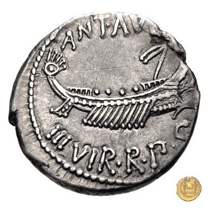 544/37 - denario LEG. XXI (legionis vigesimae primae) 32-31 a.C. (Itinerante con M. Antonius)