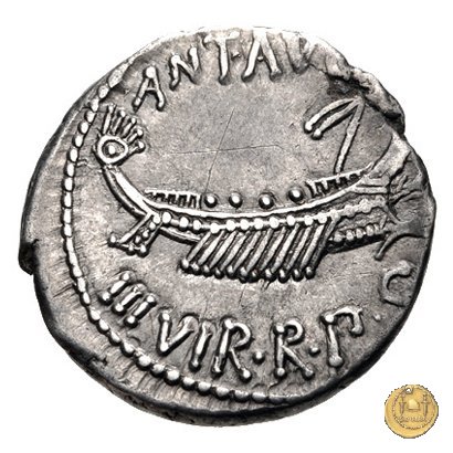 544/37 - denario LEG. XXI (legionis vigesimae primae) 32-31 BC (Itinerante con M. Antonius)