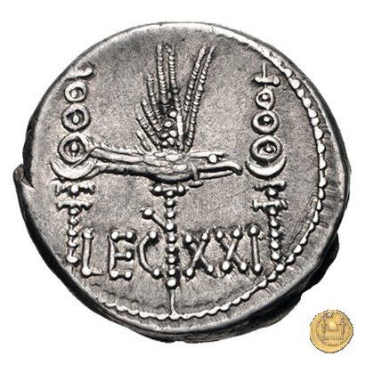 544/37 - denario LEG. XXI (legionis vigesimae primae) 32-31 BC (Itinerante con M. Antonius)