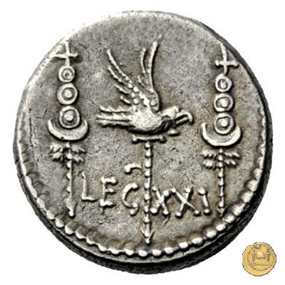 544/37 - denario LEG. XXI (legionis vigesimae primae) 32-31 BC (Itinerante con M. Antonius)