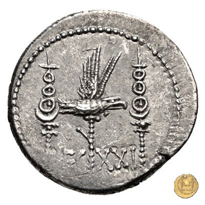 544/37 - denario LEG. XXI (legionis vigesimae primae) 32-31 BC (Itinerante con M. Antonius)