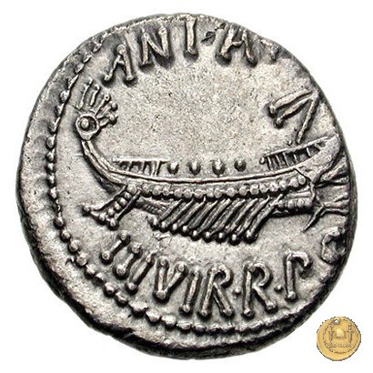 544/37 - denario LEG. XXI (legionis vigesimae primae) 32-31 BC (Itinerante con M. Antonius)