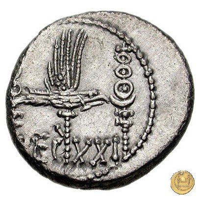 544/37 - denario LEG. XXI (legionis vigesimae primae) 32-31 BC (Itinerante con M. Antonius)