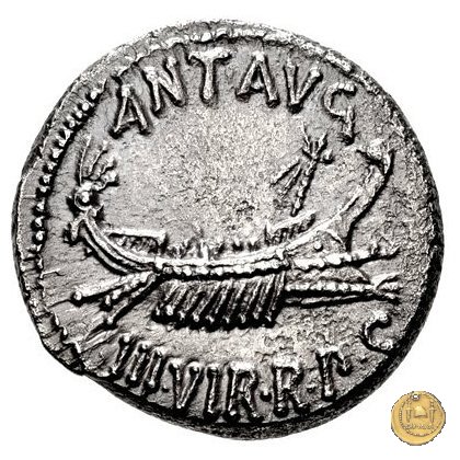 544/37 - denario LEG. XXI (legionis vigesimae primae) 32-31 BC (Itinerante con M. Antonius)